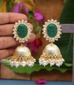 Green jhumkas