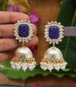 Blue jhumkas