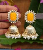 Yellow jhumkas