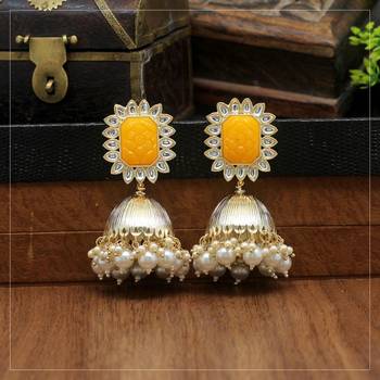 Yellow jhumkas 2