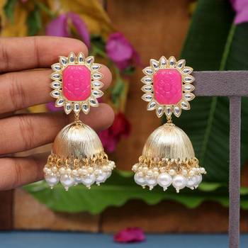 Pink jhumkas 1