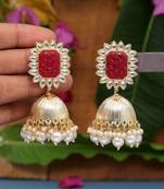 Maroon jhumkas