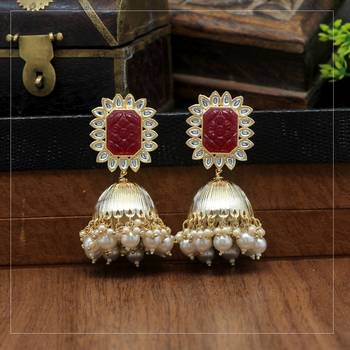 Maroon jhumkas 2