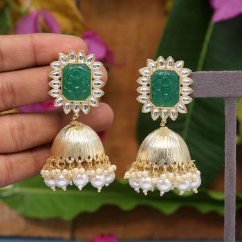 Green jhumkas 1