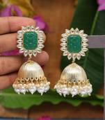 Green jhumkas