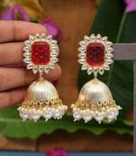 Orange jhumkas