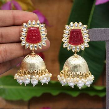 Maroon jhumkas 1