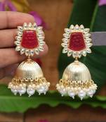 Maroon jhumkas