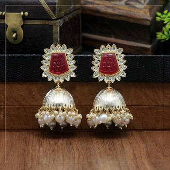 Maroon jhumkas 2
