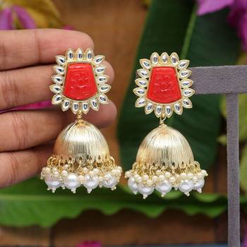 Red jhumkas 1