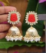 Red jhumkas