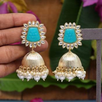 Turquoise jhumkas 1
