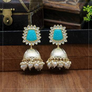 Turquoise jhumkas 2