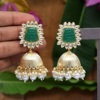 Green jhumkas 1