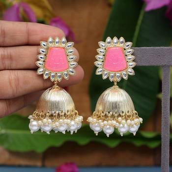 Pink jhumkas 1