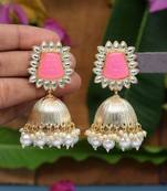 Pink jhumkas