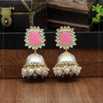 Pink jhumkas 2