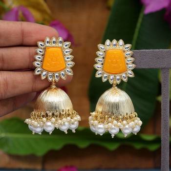 Yellow jhumkas 1
