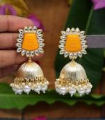 Yellow jhumkas