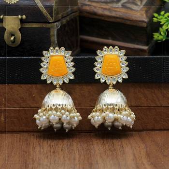 Yellow jhumkas 2