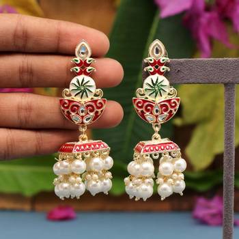 Red jhumkas 1