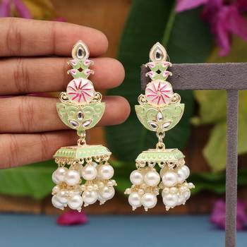 Green jhumkas 1