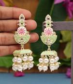 Green jhumkas