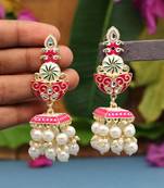 Pink jhumkas