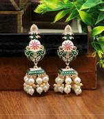 Green jhumkas