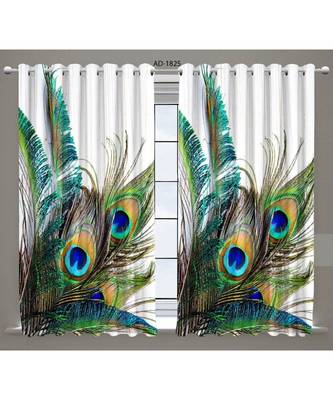 Digital printed Polyester Curtain set of 2 pcs stitched and fitted with eyelet By FRIMERR 1