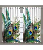 Digital printed Polyester Curtain set of 2 pcs stitched and fitted with eyelet By FRIMERR