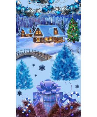 Digital printed Polyester Curtain set of 2 pcs stitched and fitted with eyelet By FRIMERR 1