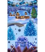 Digital printed Polyester Curtain set of 2 pcs stitched and fitted with eyelet By FRIMERR