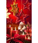 Digital printed Polyester Curtain set of 2 pcs stitched and fitted with eyelet By FRIMERR