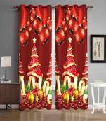 Digital printed Polyester Curtain set of 2 pcs stitched and fitted with eyelet By FRIMERR