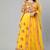 SHUBHKALA Yellow Embroidered Sequinned Semi Stitched Lehenga & Unstitched Blouse With Dupatta