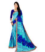 Aruna Sarees Striped Leheria Georgette Saree