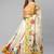 SHUBHKALA YELLOW WHITE DIGITAL PRINTED ART SILK BRIDAL LEHENGA & Unstitched Blouse With Dupatta