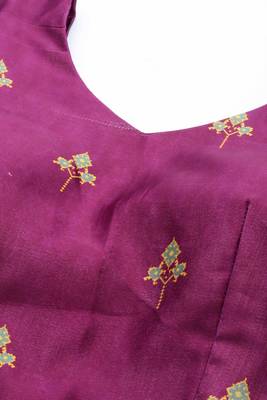 SHUBHKALA PURPLE DIGITAL PRINTED ART SILK BRIDAL LEHENGA & Unstitched Blouse With Dupatta 5