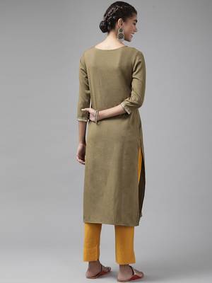 Grey embroidered cotton kurtas-and-kurtis 3
