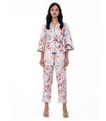 Printed Robe With Self Tie Belt