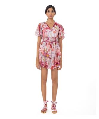 Tiered Floral Printed Dress  1