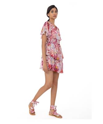 Tiered Floral Printed Dress  3