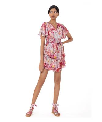 Tiered Floral Printed Dress  4