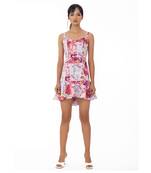 Fit And Flared Floral Printed Dress 