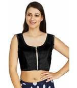 Black Art Silk Readymade Blouse