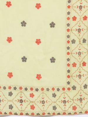 Light-green printed cotton cotton-kurtis 4