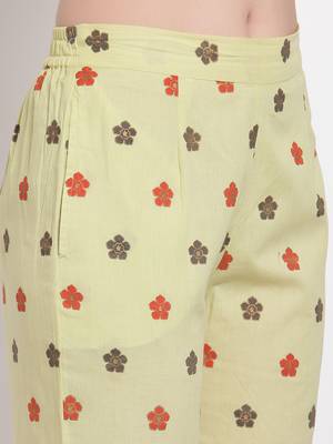 Light-green printed cotton cotton-kurtis 5