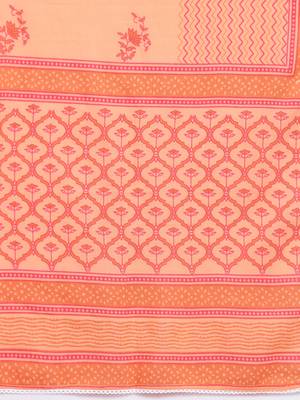Peach printed cotton cotton-kurtis 4