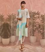 Linen Multicolored Paneled Kurta With Pant 